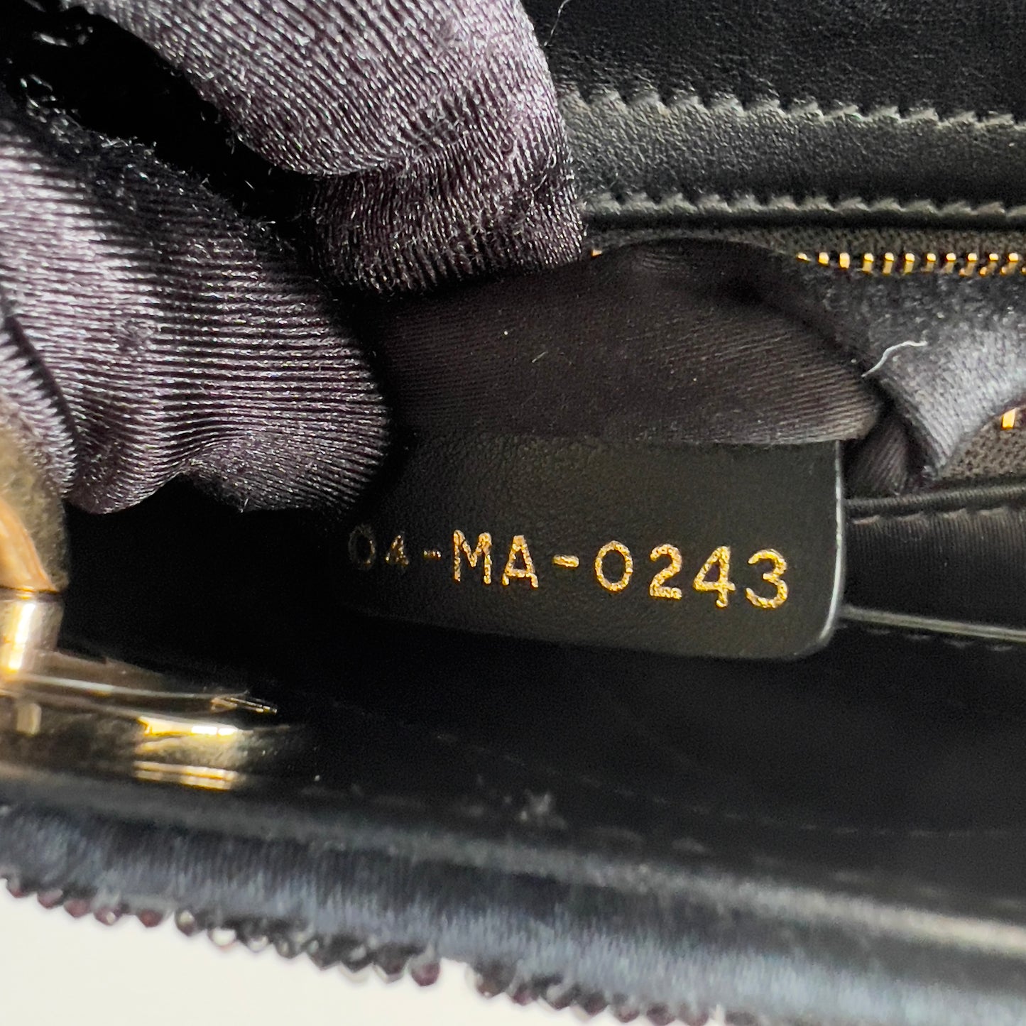 Dior Black Beaded Cannage Mini Ladydior Bag