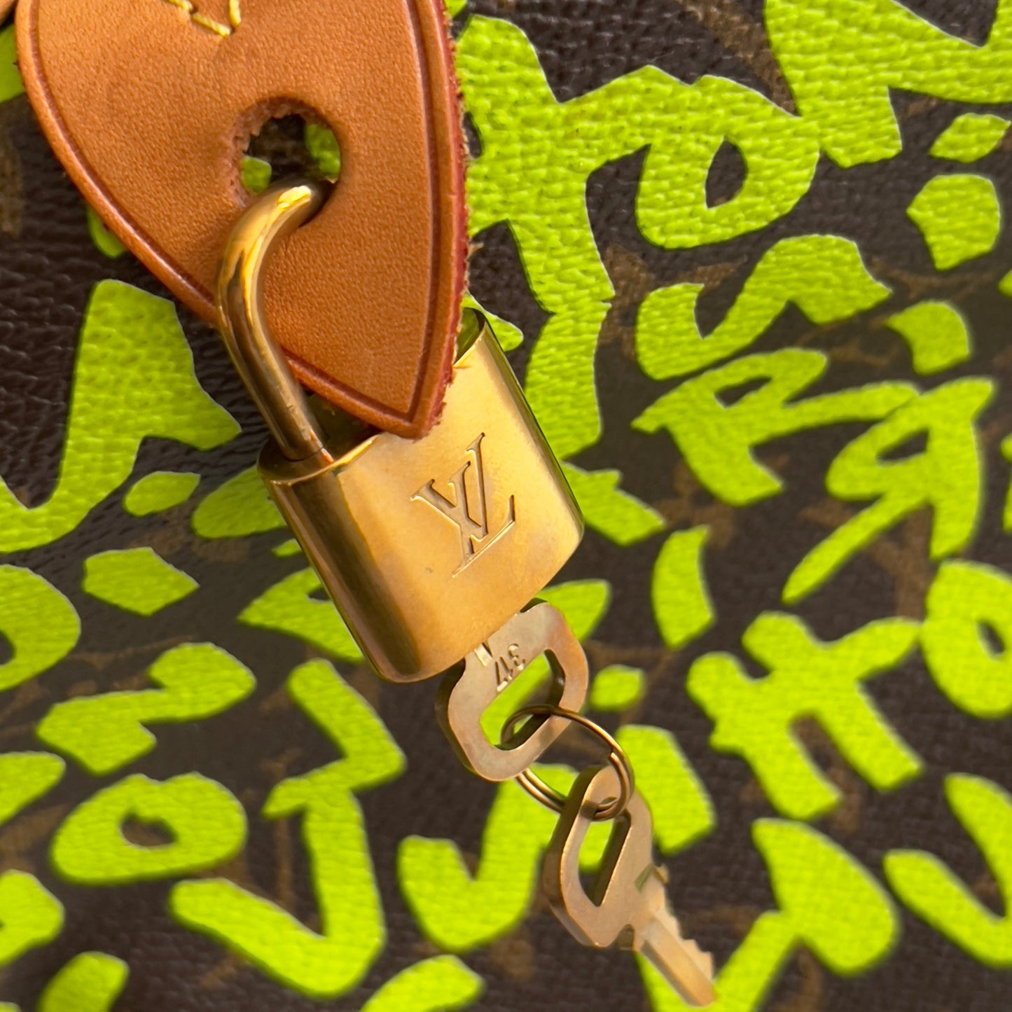 Louis Vuitton Monogram Green Graffiti Speedy 30