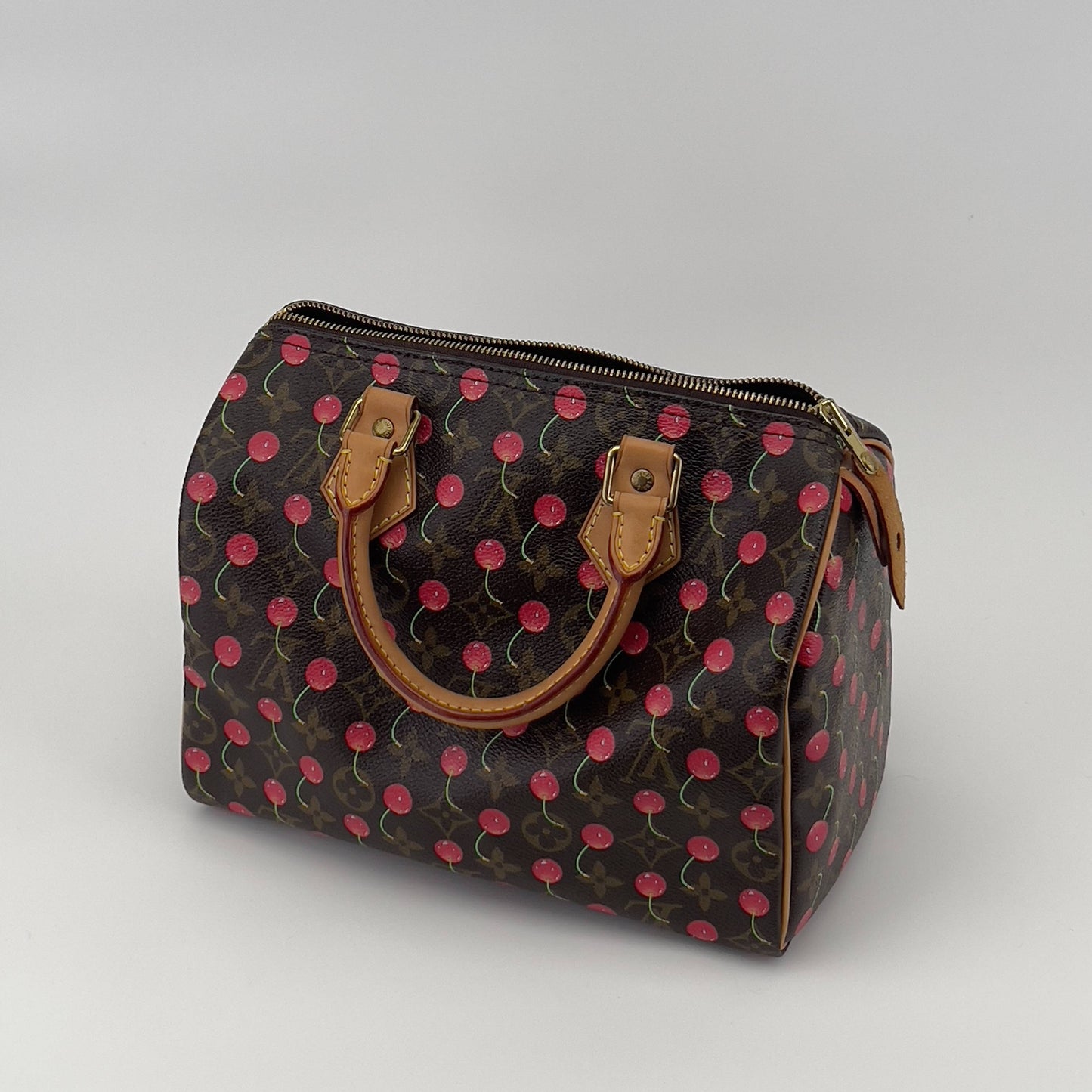 Vintage Louis Vuitton Monogram Cherries Speedy 25
