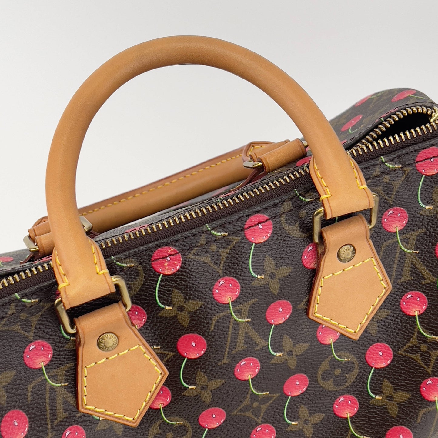 Vintage Louis Vuitton Monogram Cherries Speedy 25
