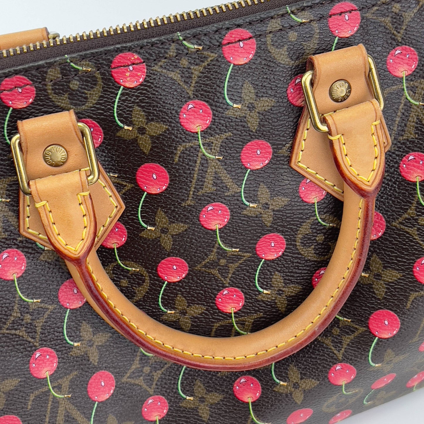Vintage Louis Vuitton Monogram Cherries Speedy 25