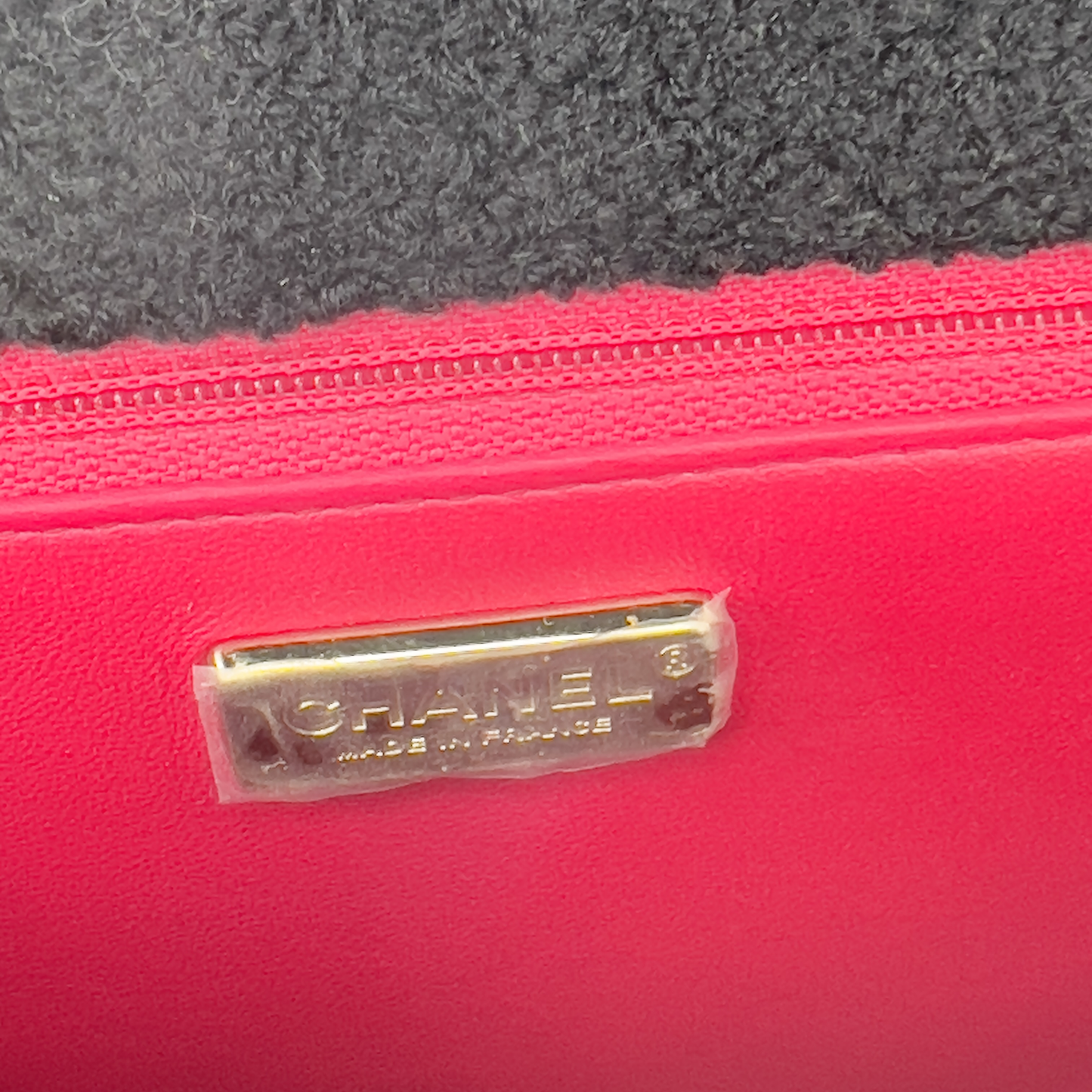 Chanel embroidered nunber tweed double flap bag