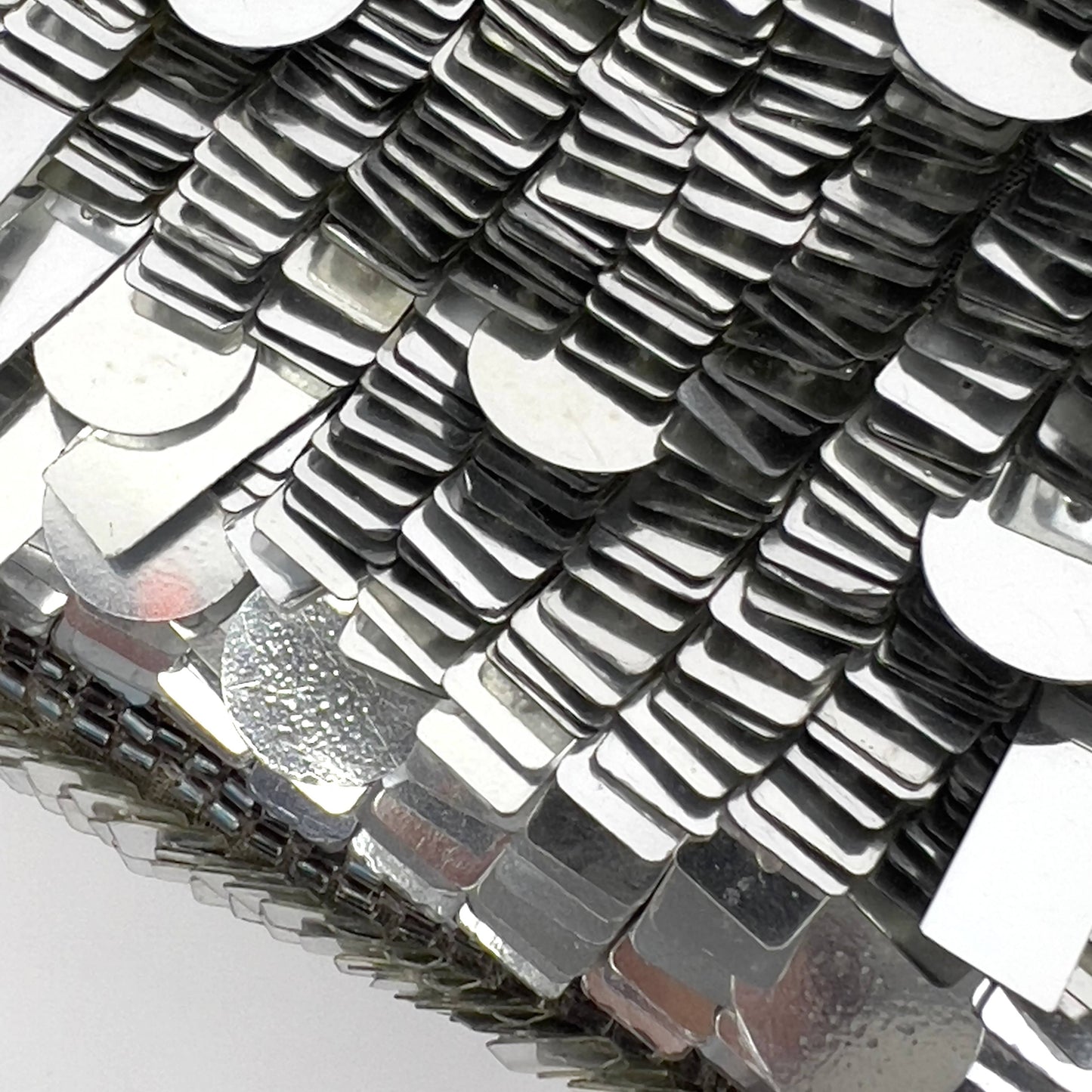 Vintagr Fendi silver sequin baguette