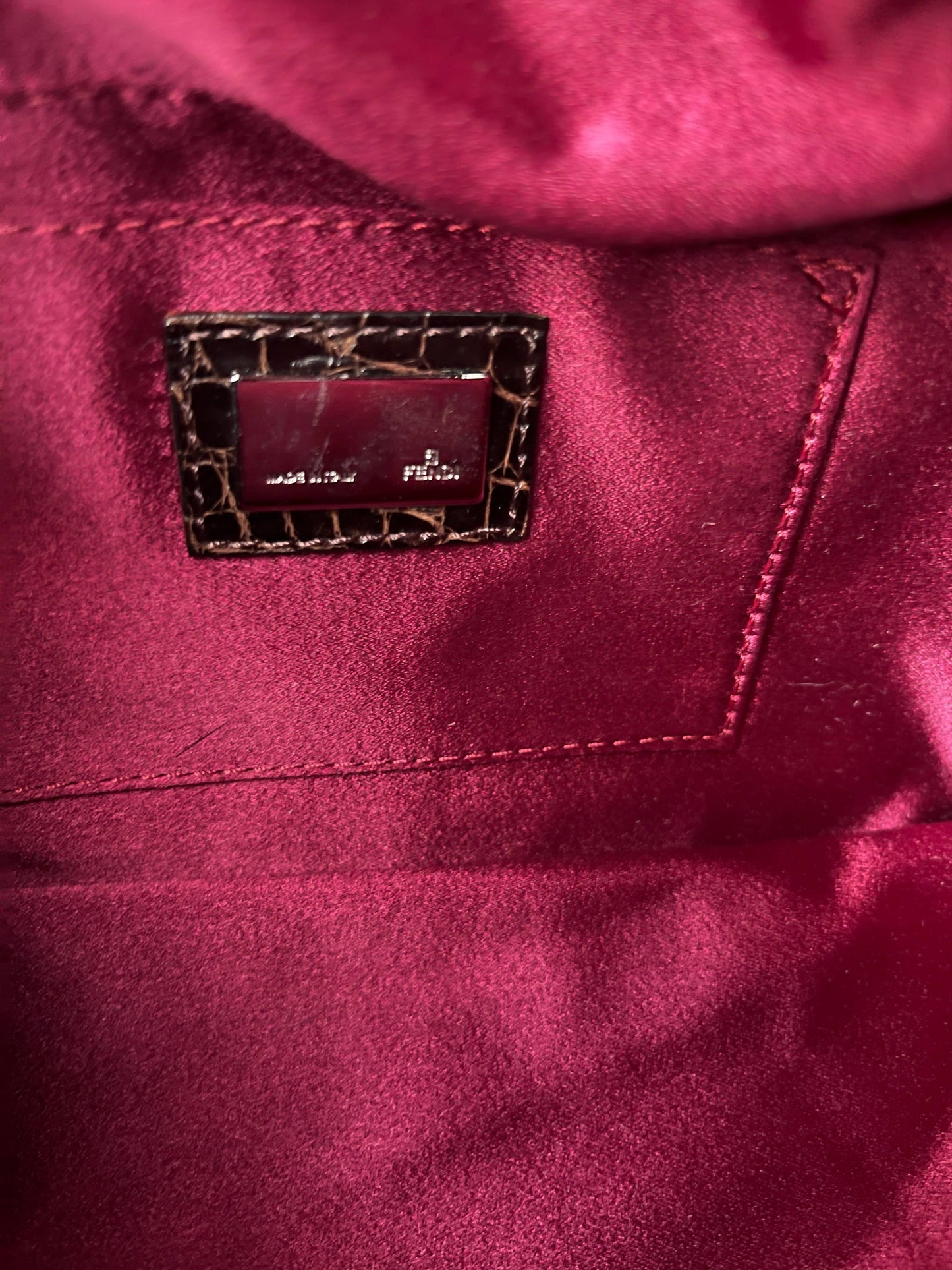 vintage Fendi Baguette mini mamma mink fur shoulder bag