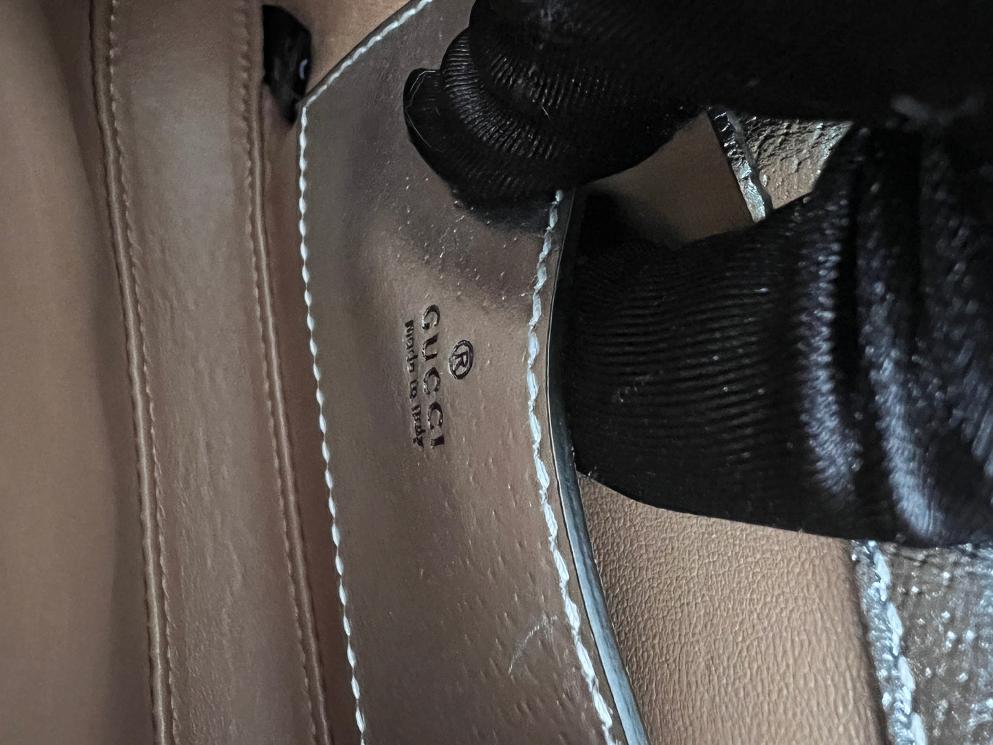 Gucci silver mini jackie1961 with chain