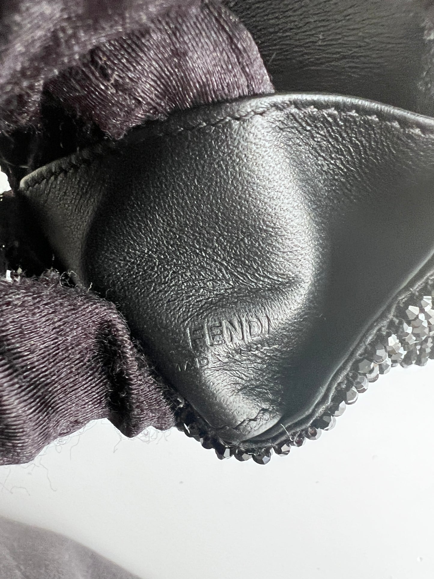 Fendi black beaded nano