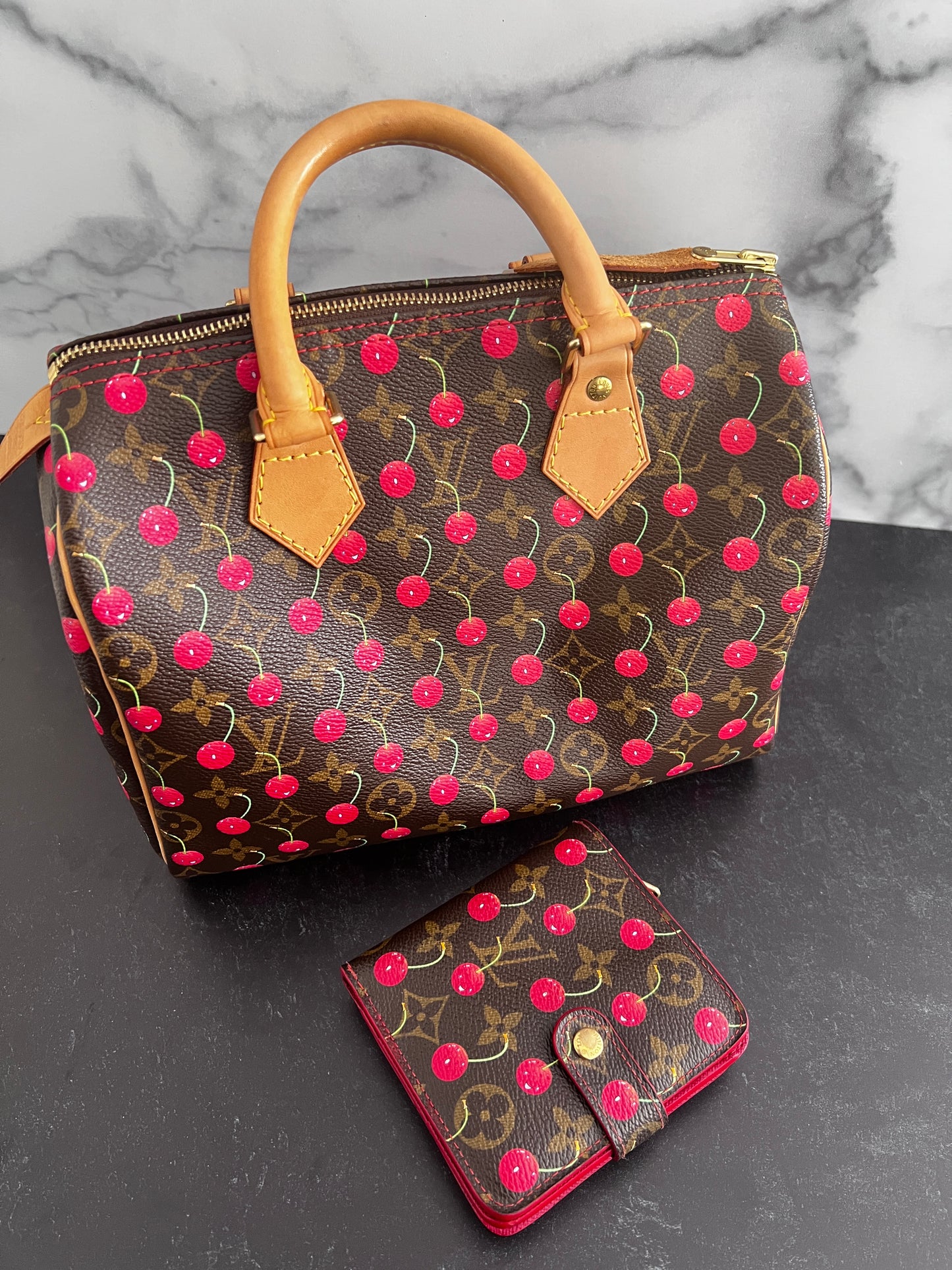 Louis Vuitton Takashi Murakami Cerises Cherry Speedy 25