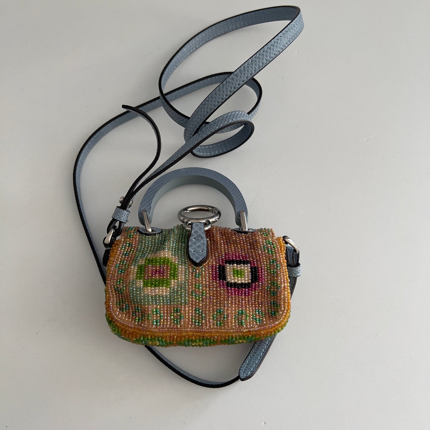 Fendi mini handle beaded bag