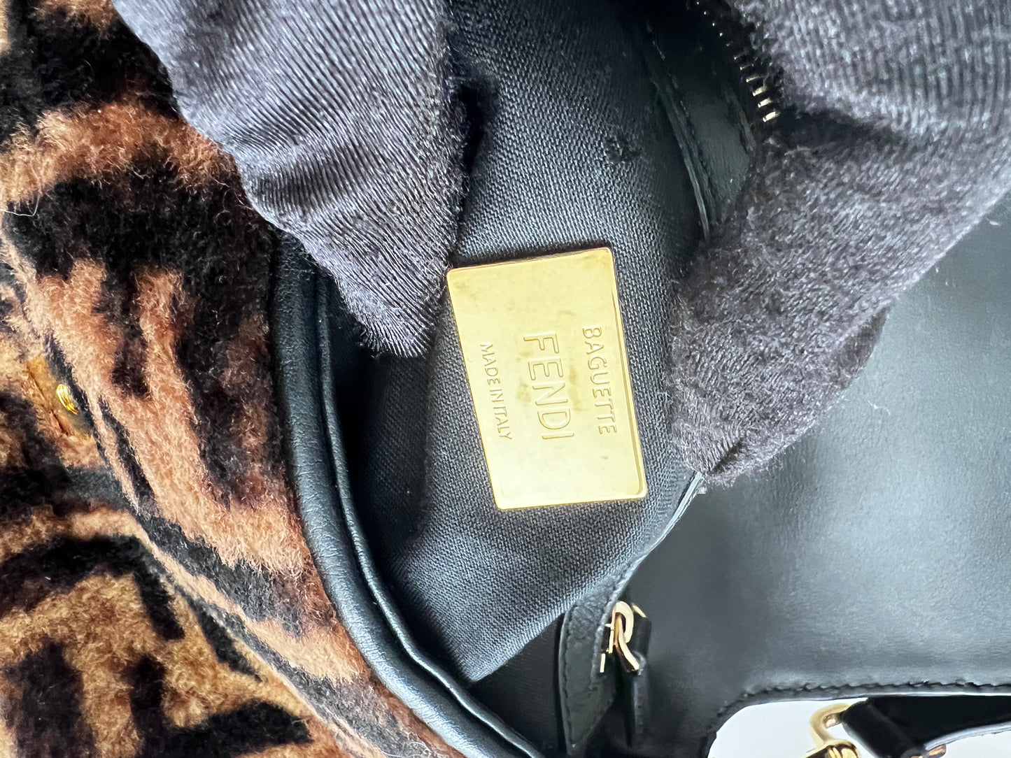 Fendi FF shearling baguette