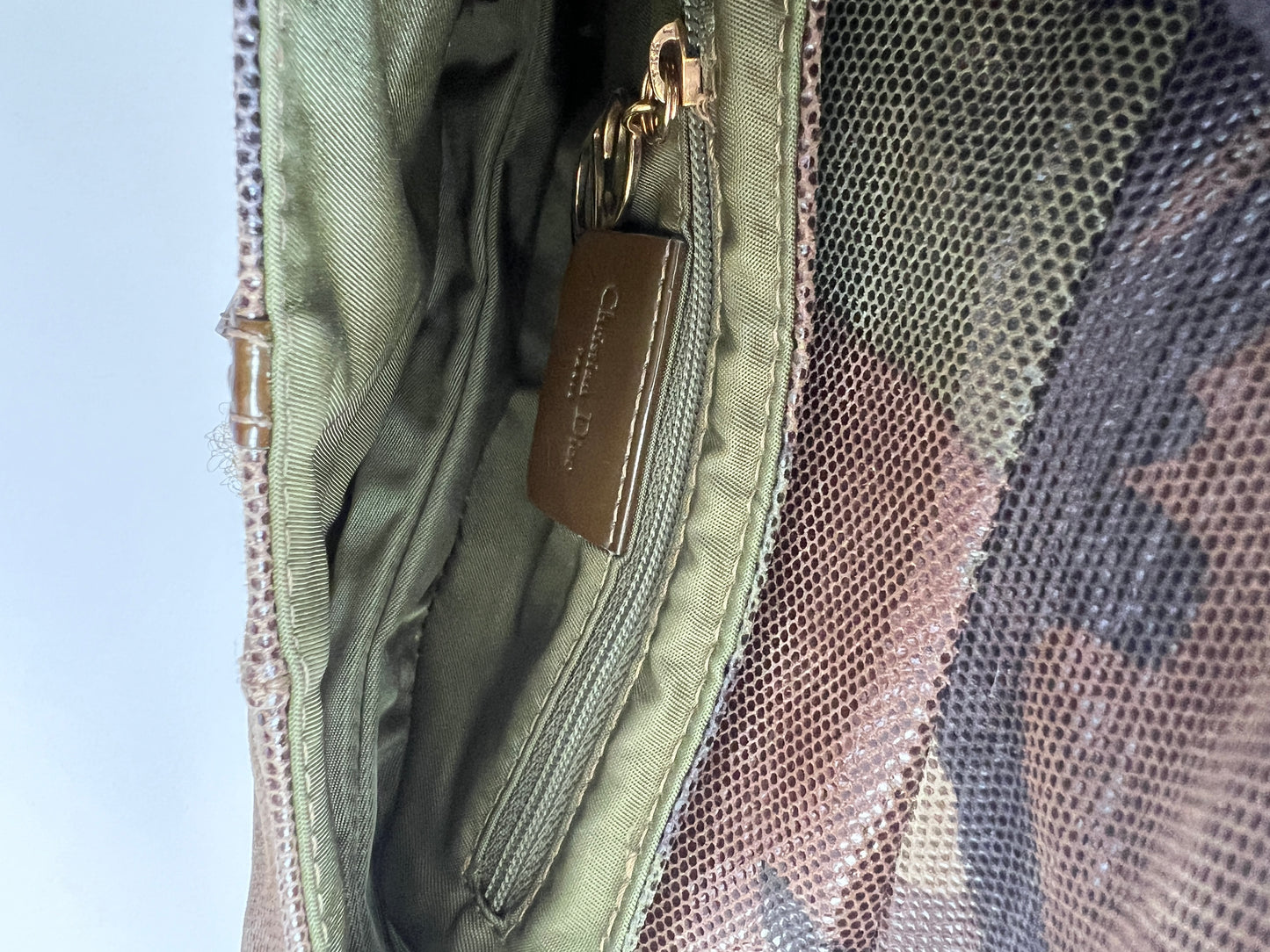 Dior Extremely rare small size camouflage saddle bag