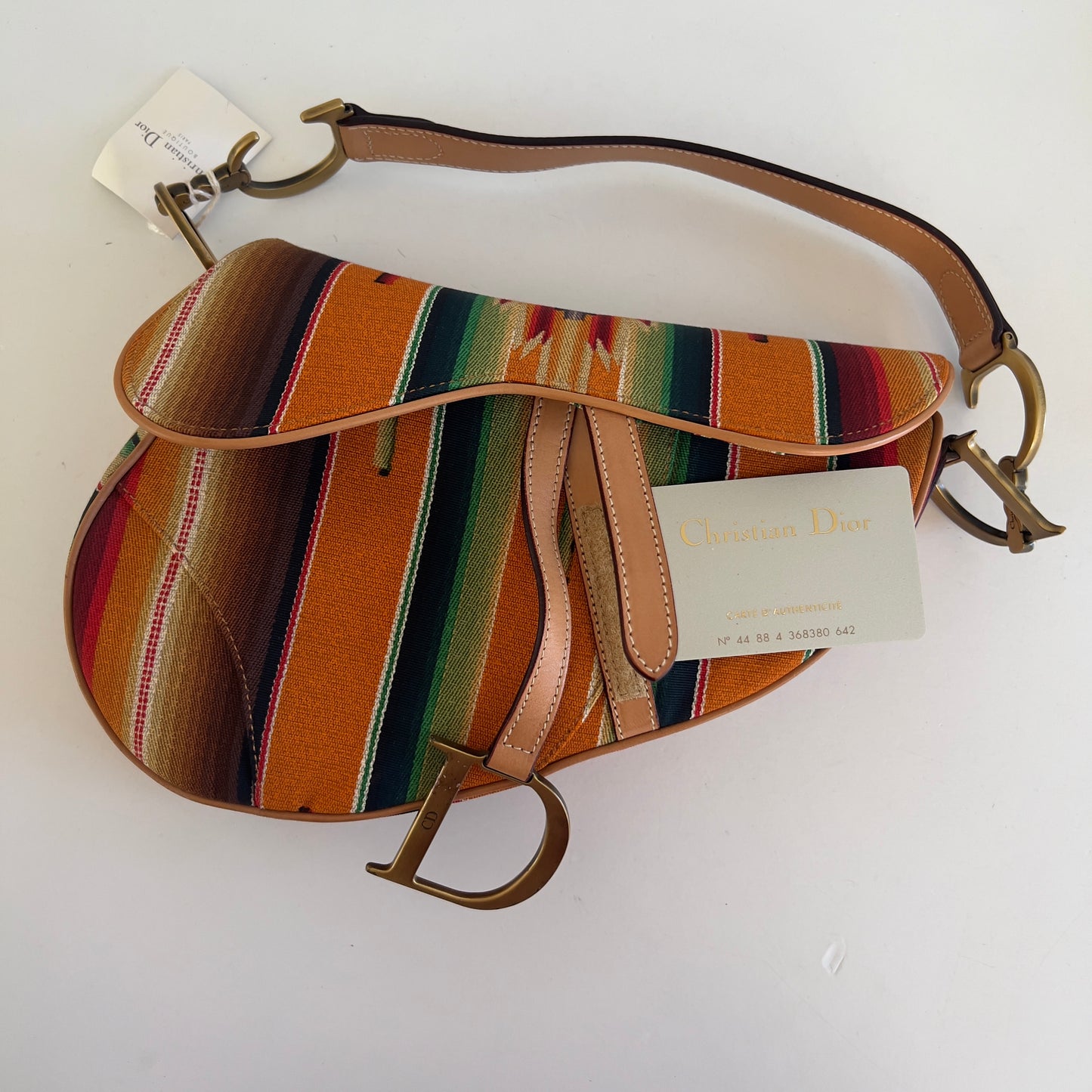 Vintage Christian Dior Limited Edition Multicolor Mexico Saddle Bag
