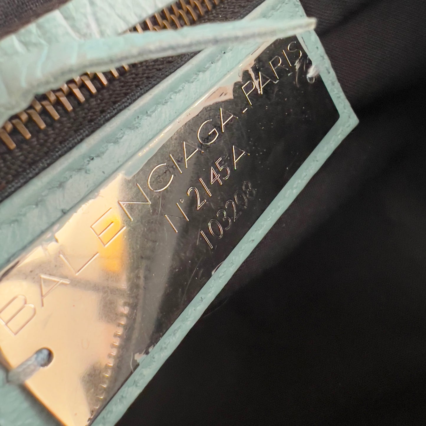 Vintage Balenciaga Light Blue First Bag 925 silver hardware