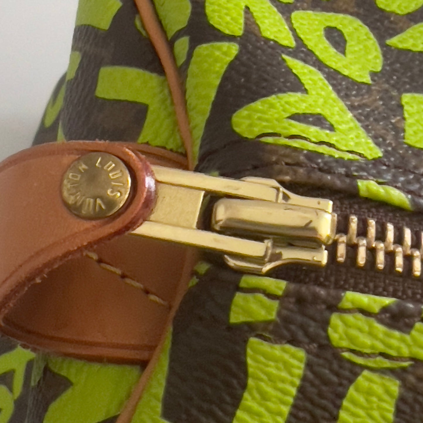 Louis Vuitton Monogram Green Graffiti Speedy 30