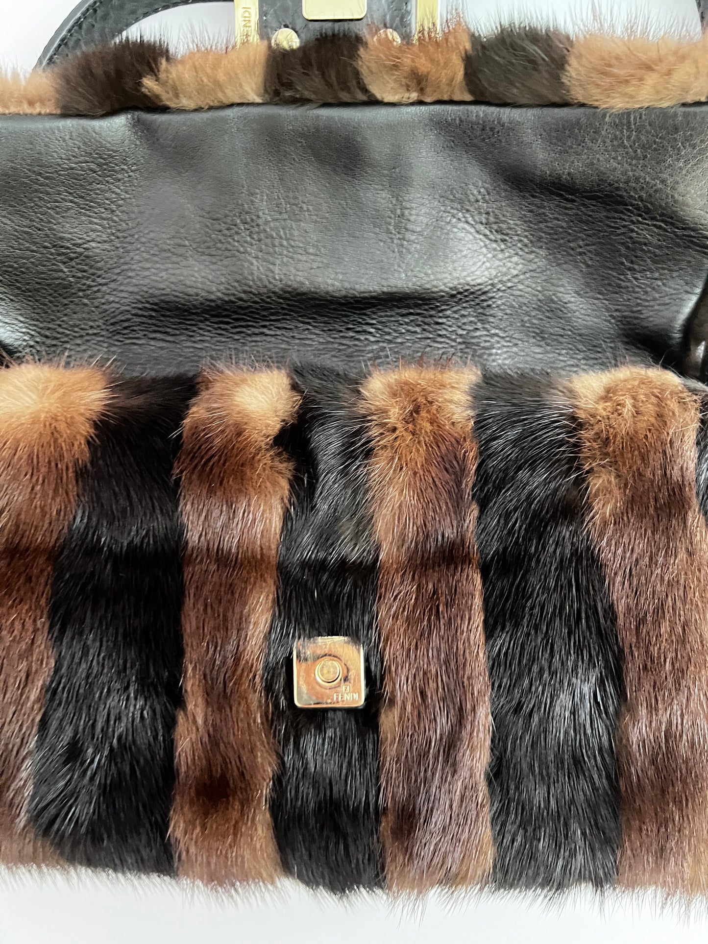 Fendi Mink stripes baguette