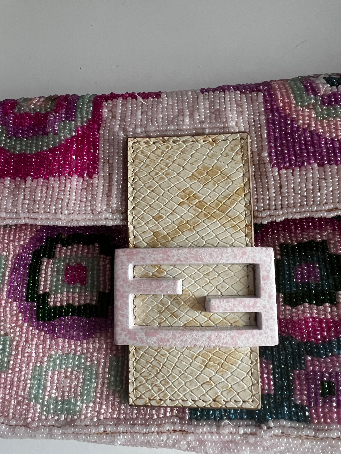 Vintage Fendi Boho beaded shoulder bag