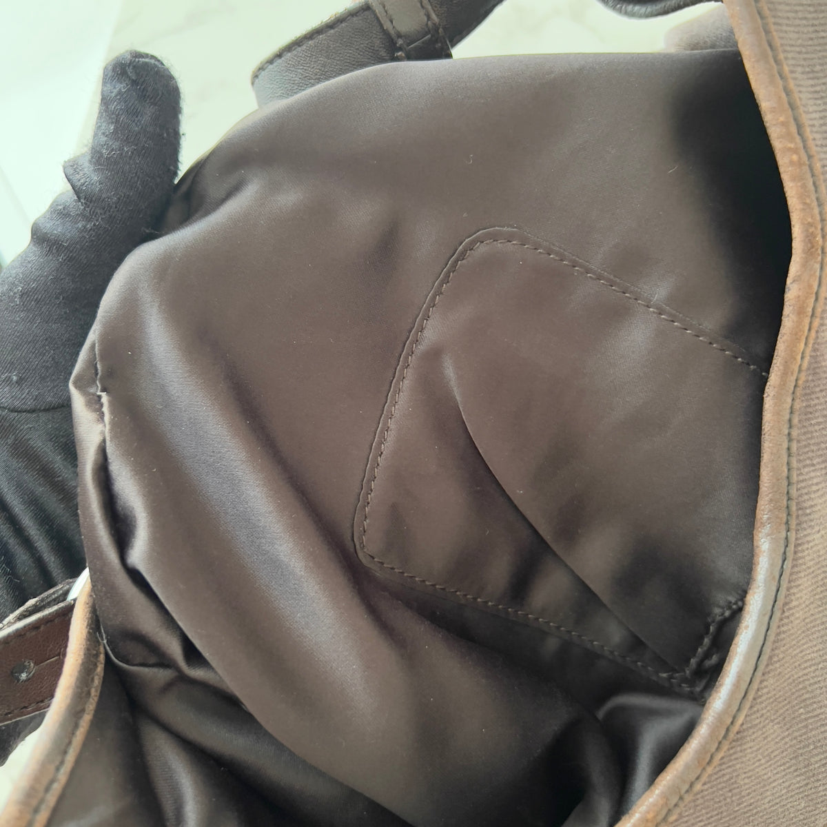 Vintage Mombasa Canva Bag Brown color