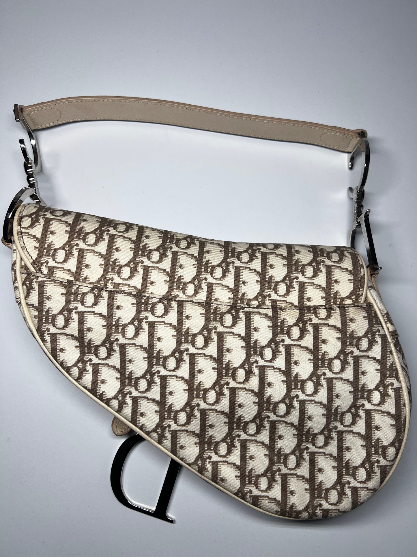 Vintage Dior embroidered Diorissimo saddle bag