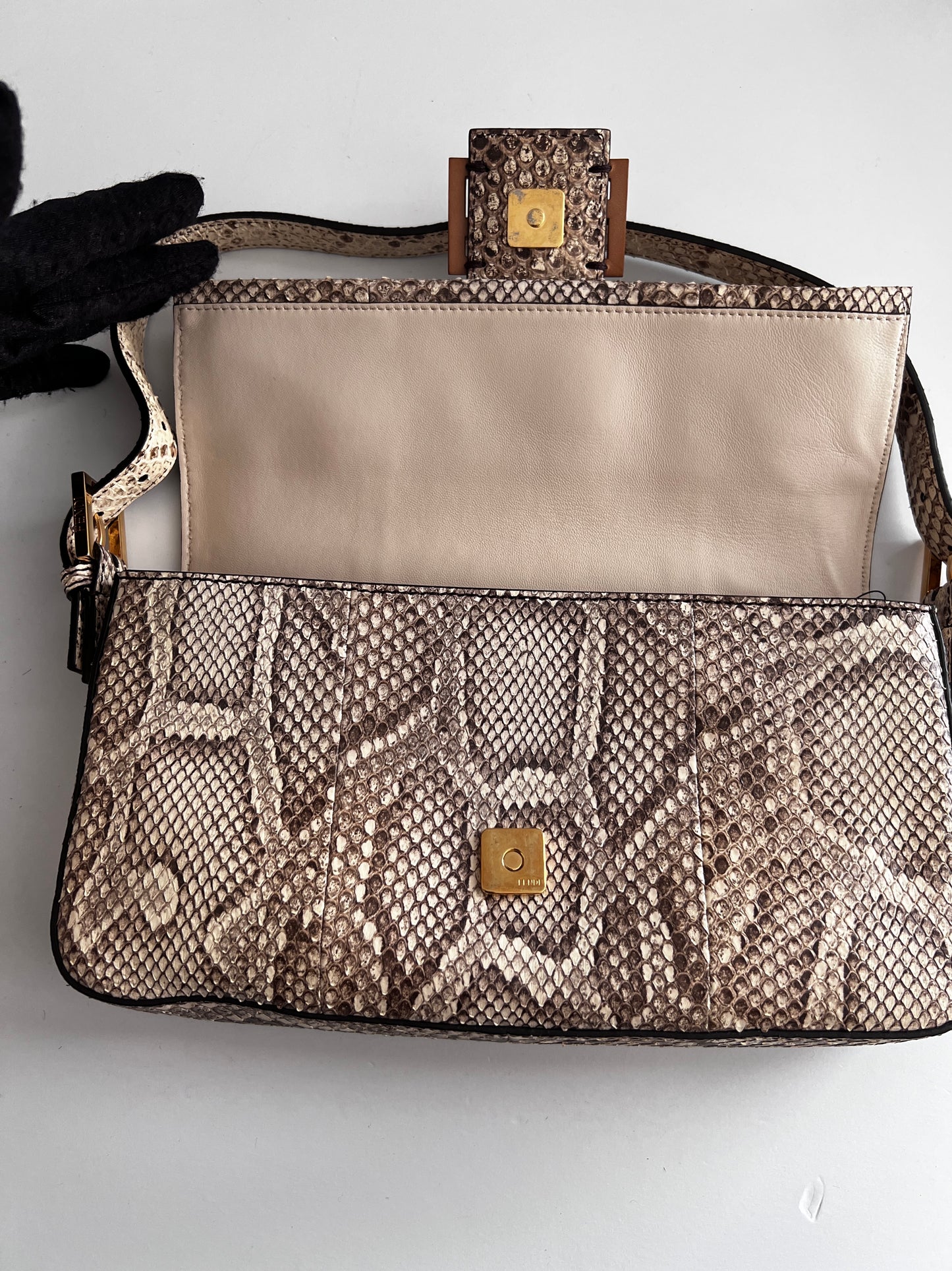 Fendi python baguette