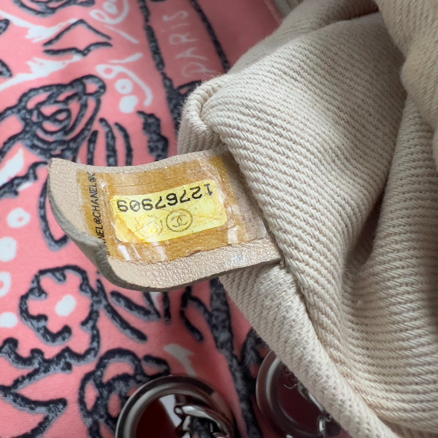 Vintage Chanel Pink Bandana Paisley Qualitied Canva Flap Bag