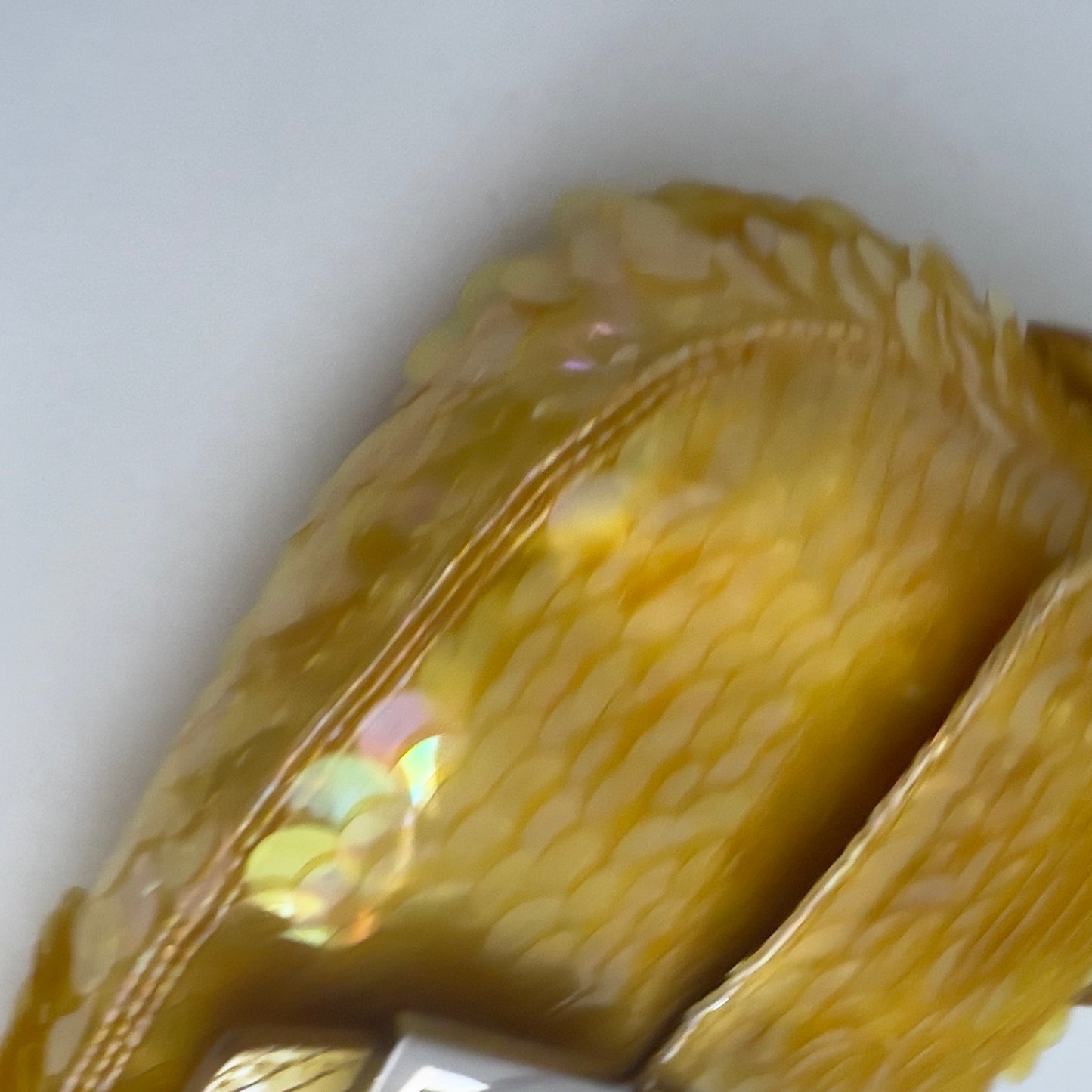 Vintage Fendi Yellow sequin Baguette