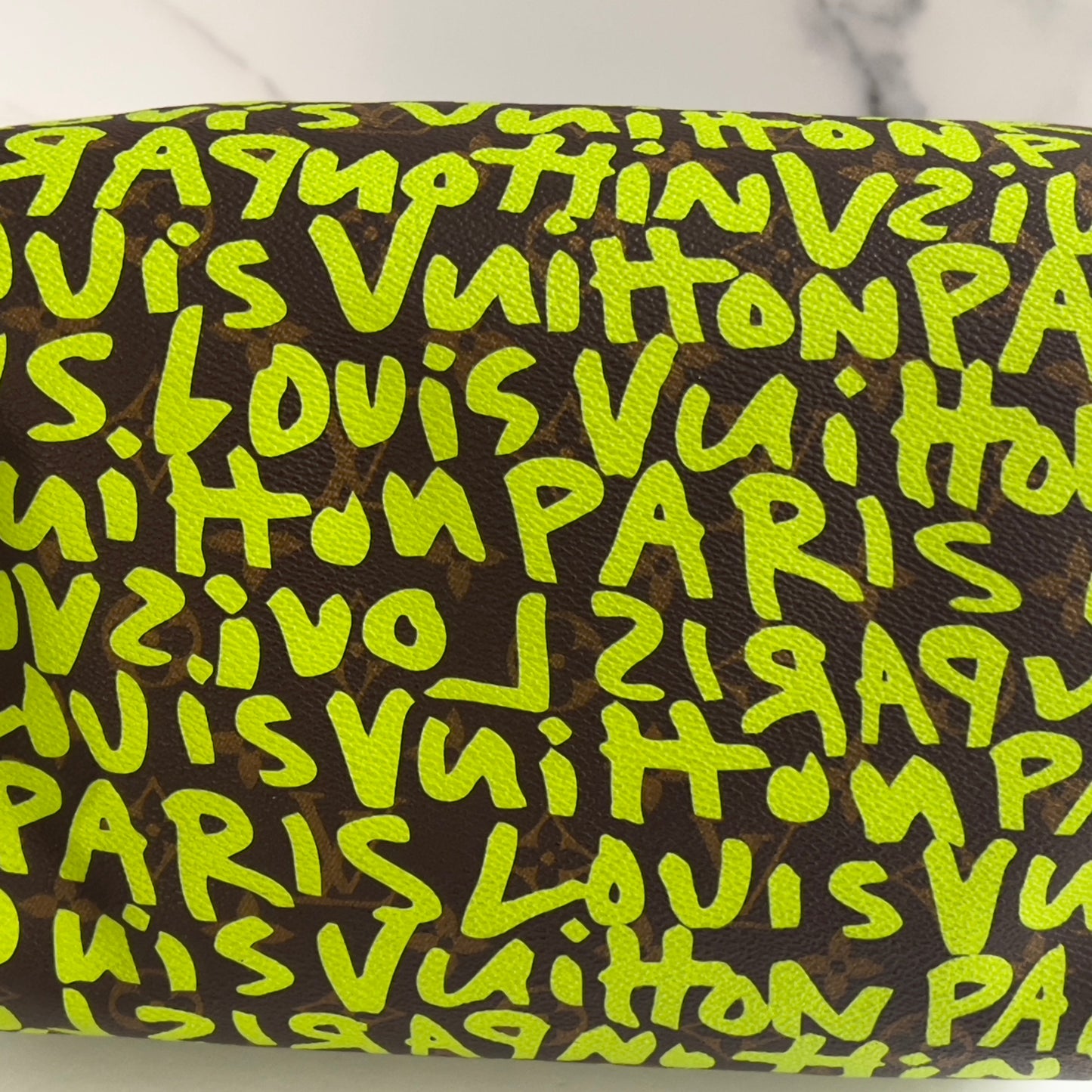 Louis Vuitton Monogram Green Graffiti Speedy 30