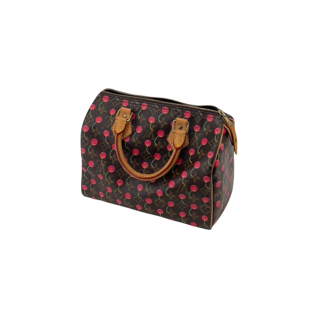 Vintage Louis Vuitton Monogram Cherries Speedy 25