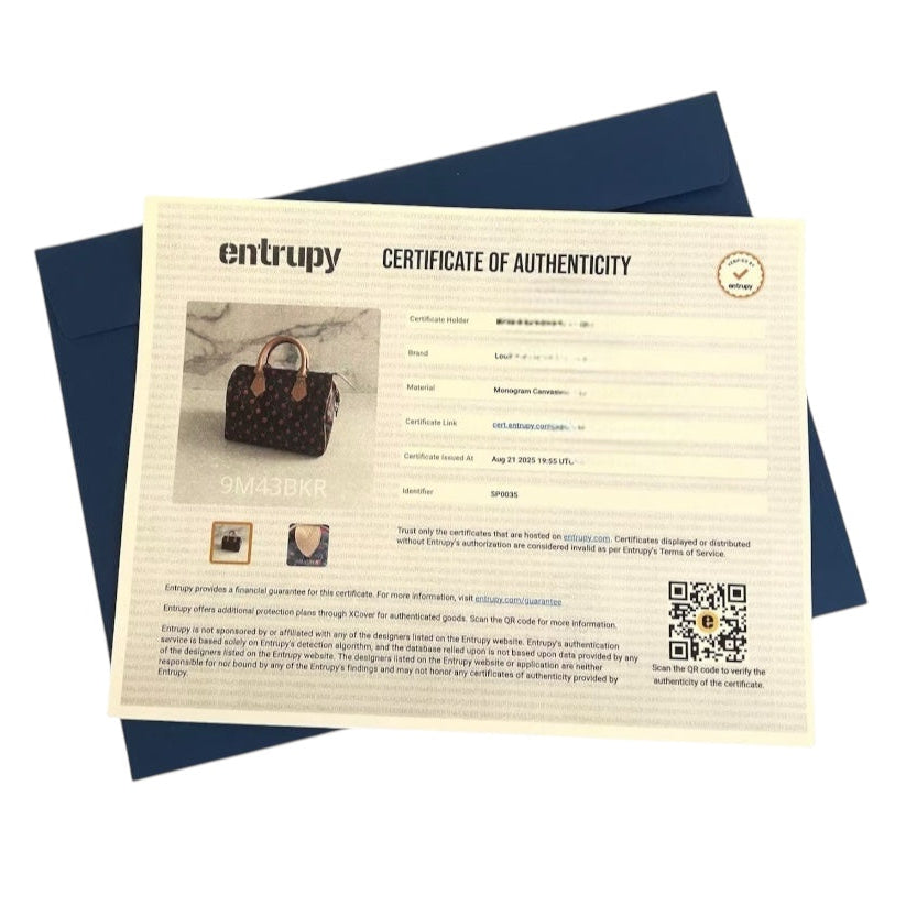 Entrupy Authentication Certificate