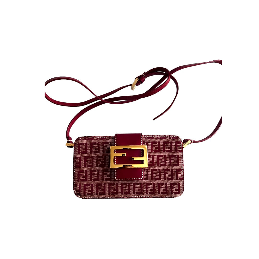 Fendi Vintage zucchino red box crossbody bag
