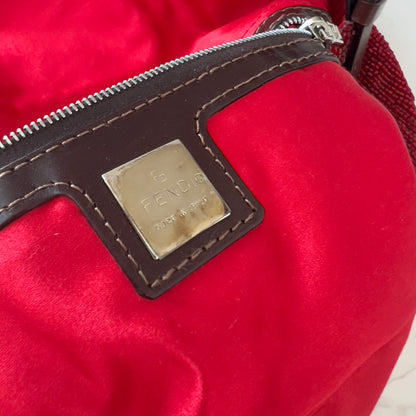 Vintage Fendi Red Beaded Baguette