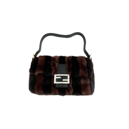 Fendi Mink stripes baguette
