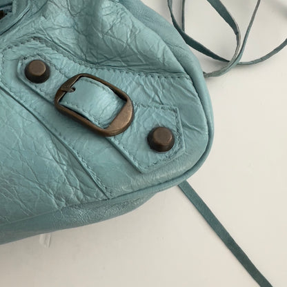 Vintage Balenciaga Light Blue First Bag 925 silver hardware