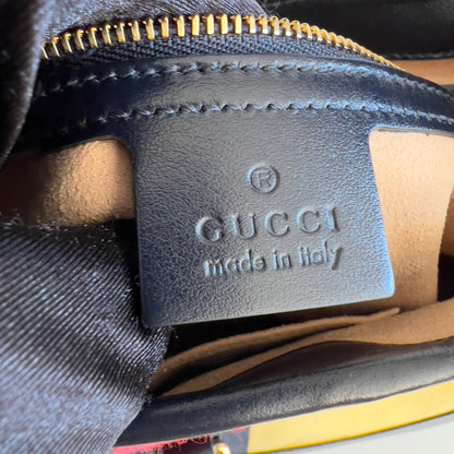 Gucci Chateau Marmont Jackie Hobo Embroidered GG Coated Canvas Small