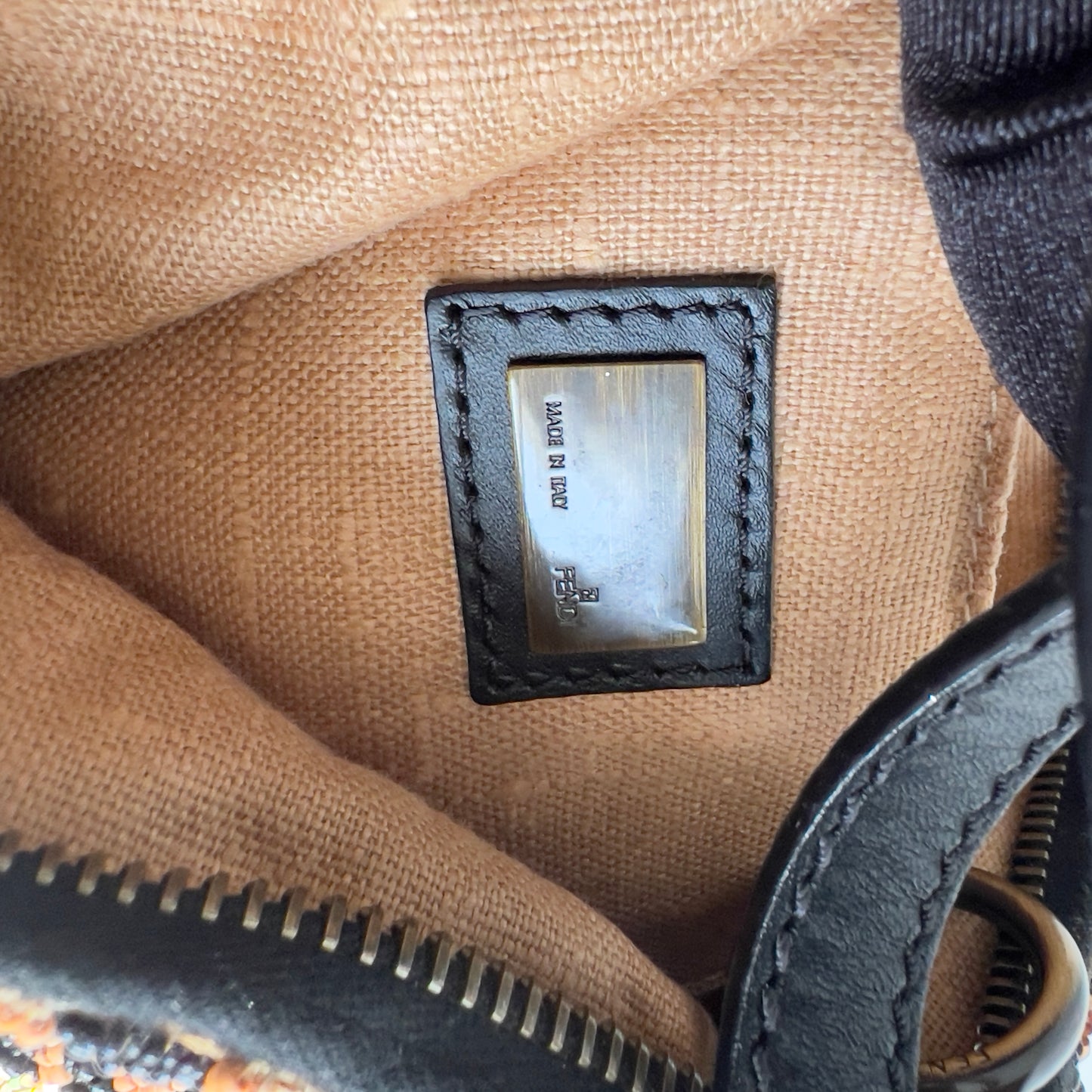 Vintage Fendi Beaded Leopard sequin Oyster Bag