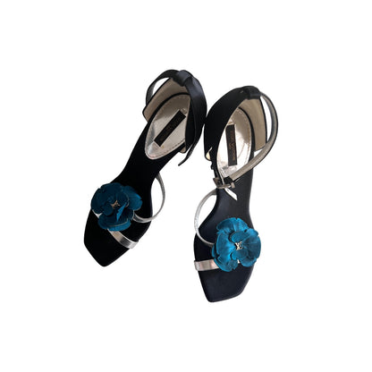 Louis Vuitton blue flower high heels size 7