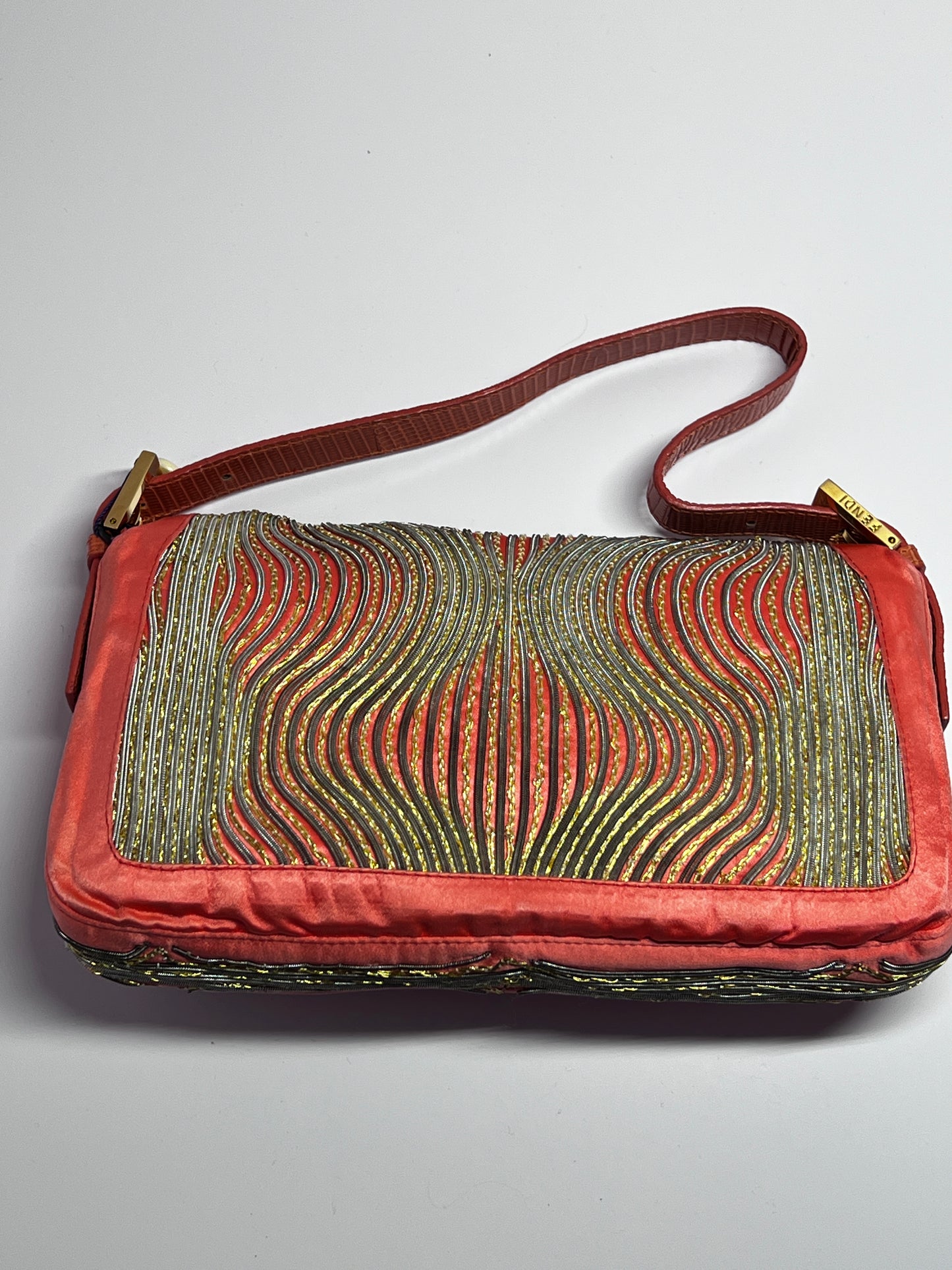 Vintage Custom Fendi Baguette – Tropical Insect Embroidery
