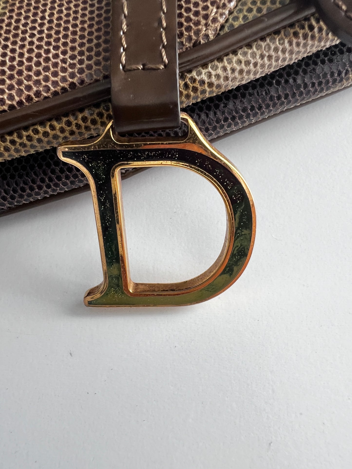 Extremely rare small size Dior camouflage saddle bag