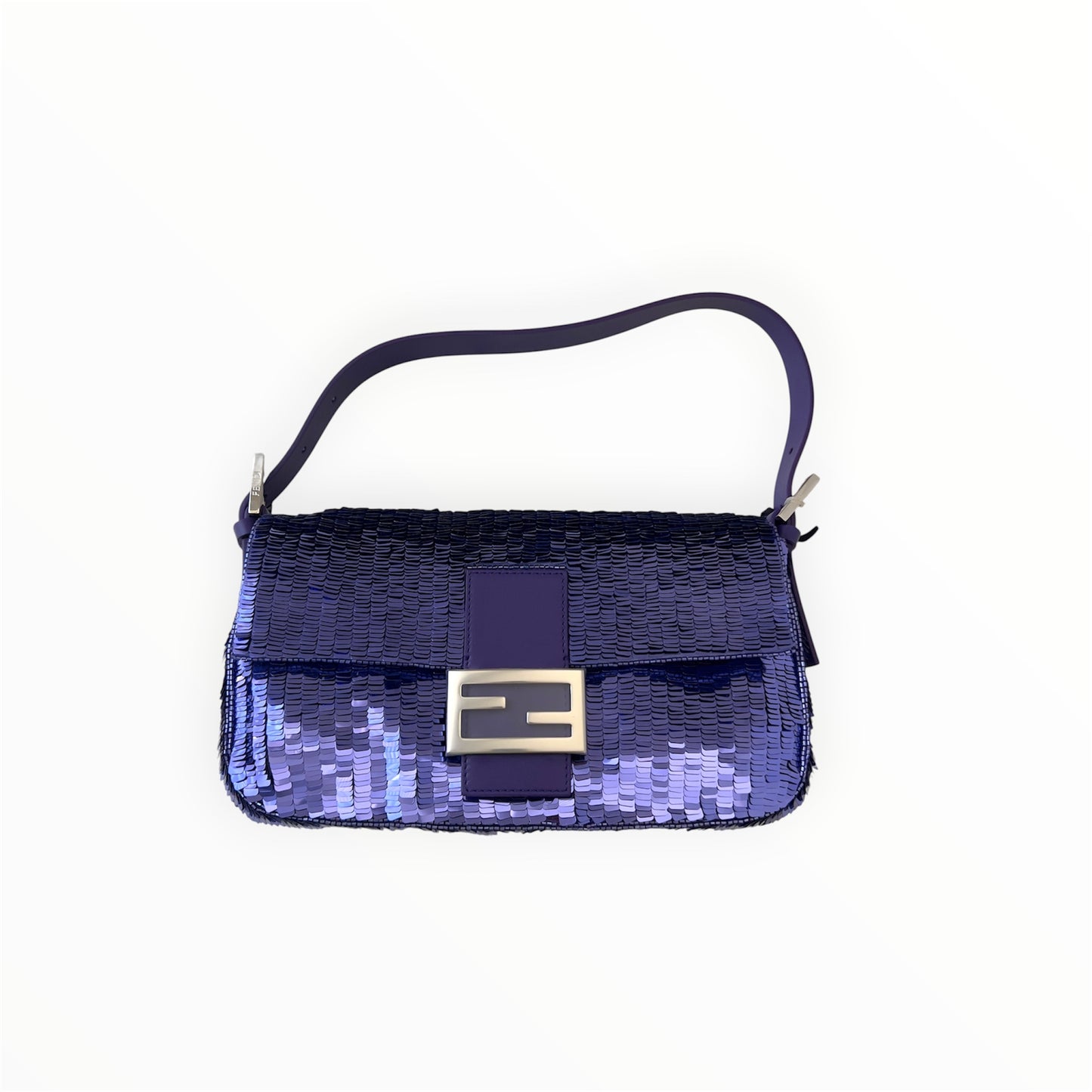 Fendi pre-owned 26424 purple sequin baguette