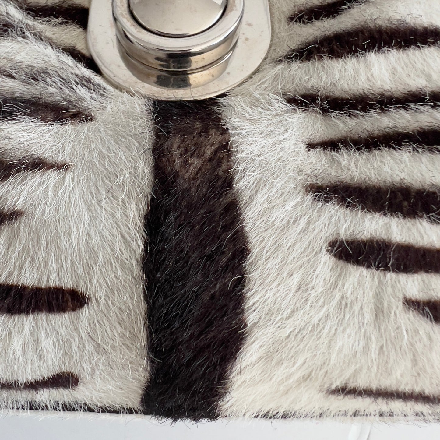 Prada Zebra Print Pony Hair Shoulder Bag
