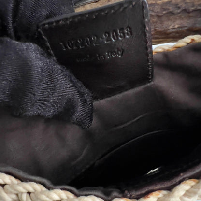 Vintage YSL Beige Raffia Mombasa Bag