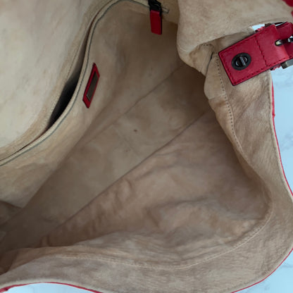 Fendi Whipstitch XXL Baguette Red