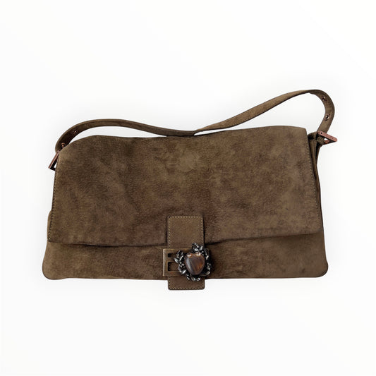 Vintage Fendi XL Suede Baguette