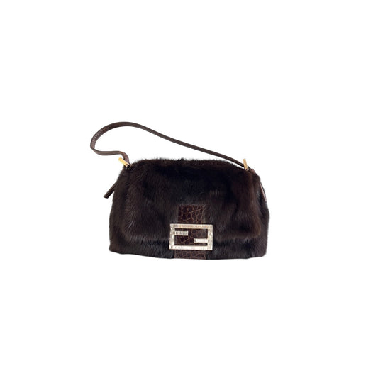 Vintage Fendi Mink Fur Mini Mamma Baguette