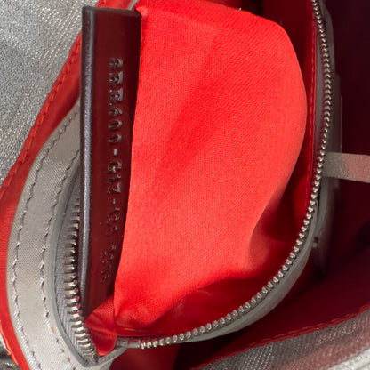Fendi Metallic FF Silver Cloth Baguette