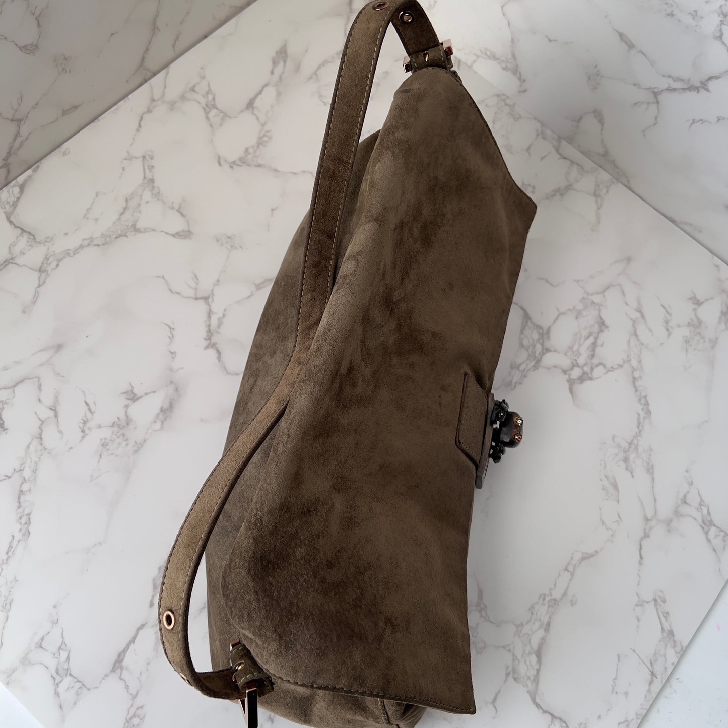 Vintage Fendi XL Suede Baguette