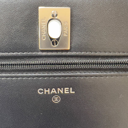 NWOT！23K Chanel Classic Reversible Sequin CC Wallet On Chain Handbag Rare Limited