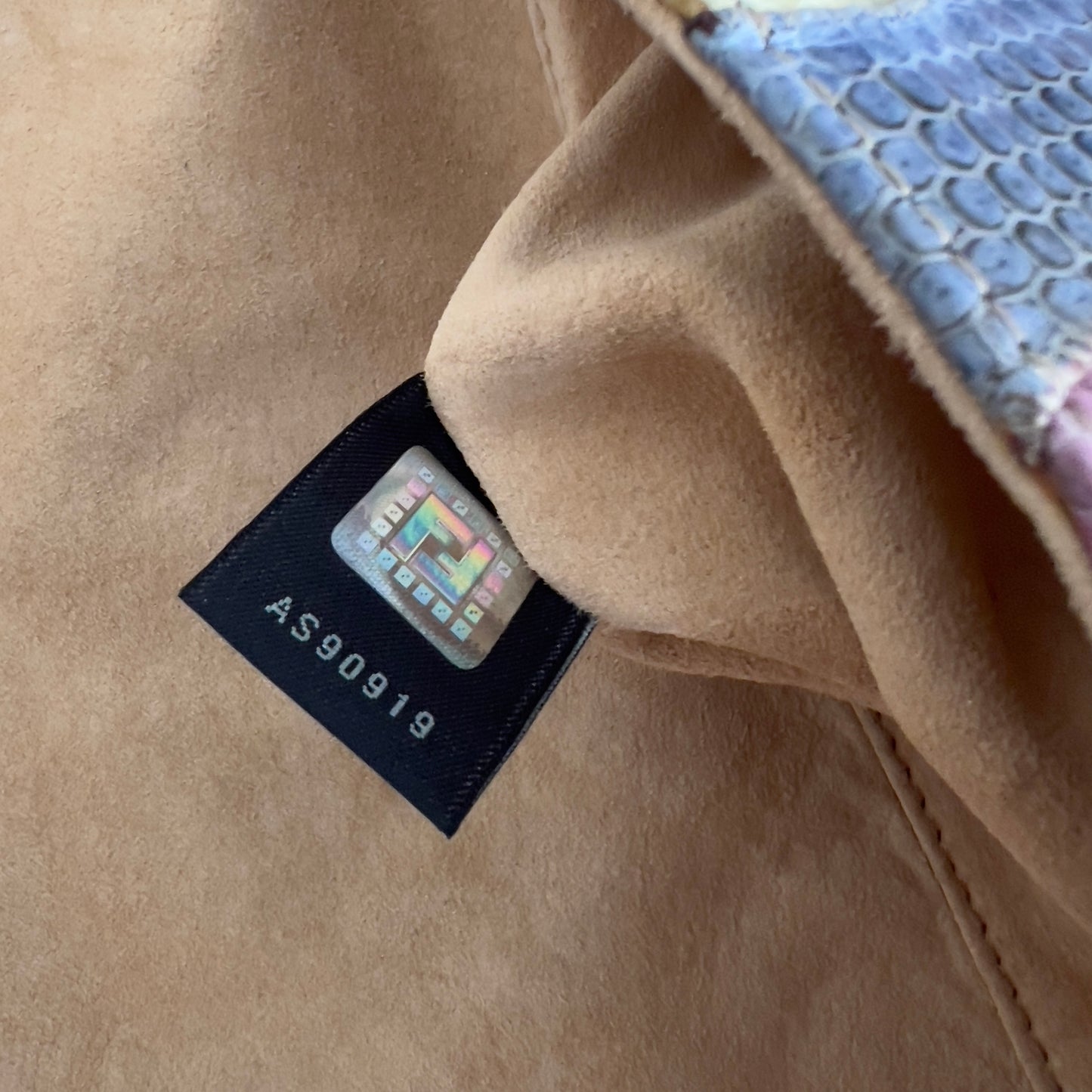 Fendi Pyhon Skin Bubble XXL Baguette