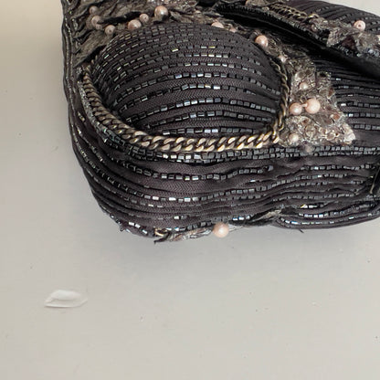 Vintage Fendi Deep Jungle Beaded Embroidery Baguette