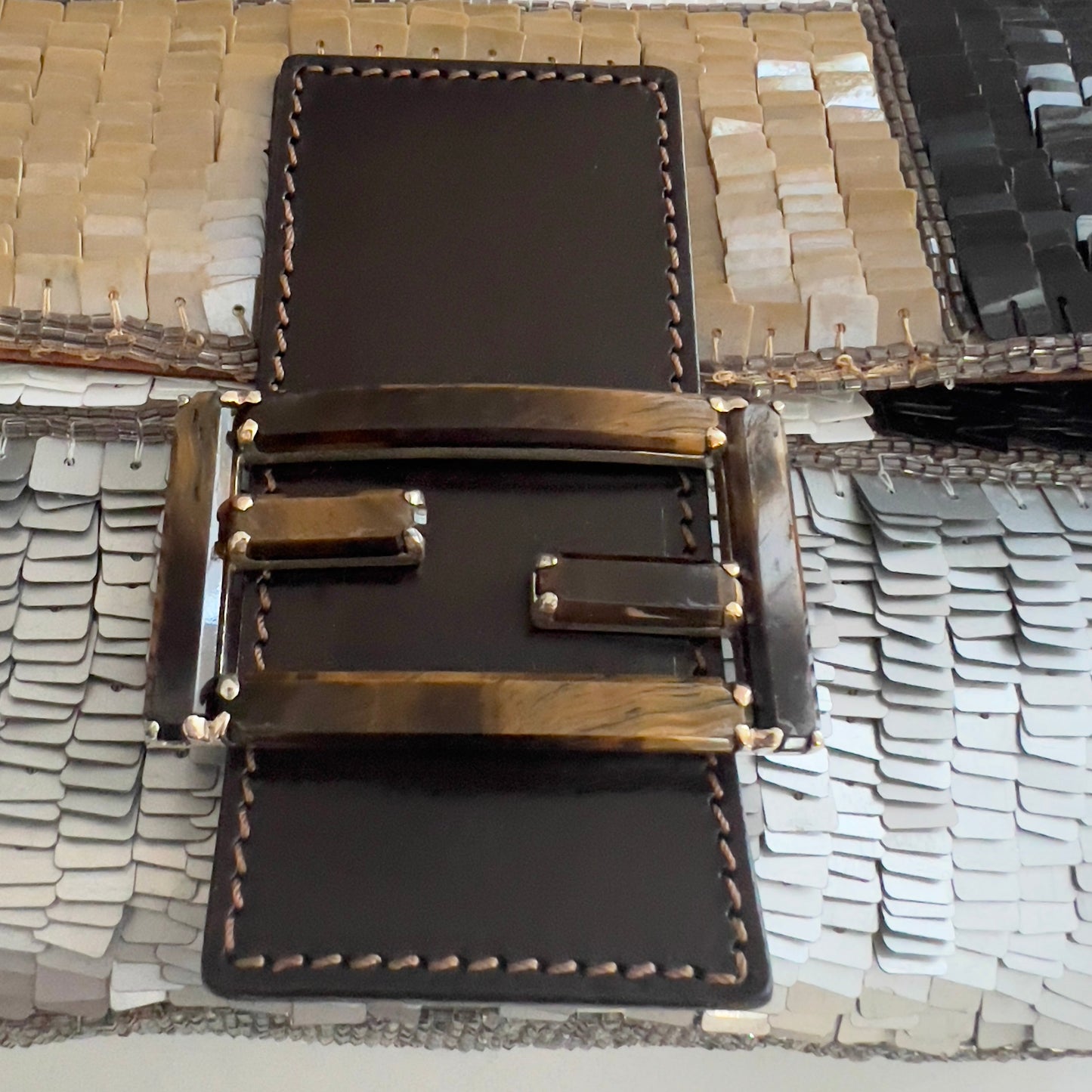 Fendi Multicolor Sequin Baguette