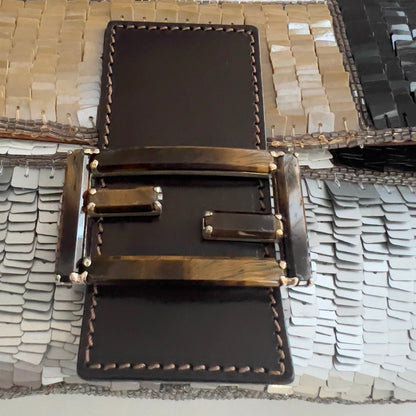 Fendi Multicolor Sequin Baguette