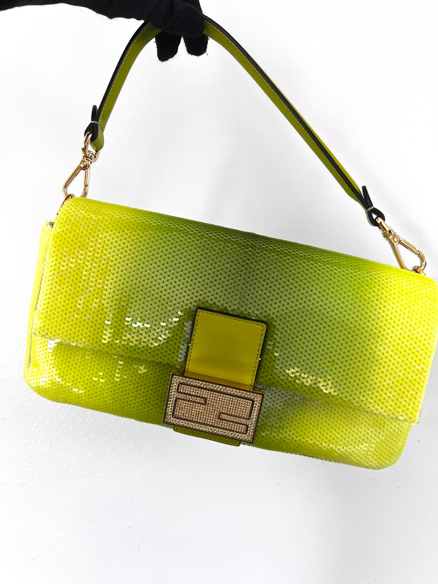 Fendi & SJP’s green sequin baguette
